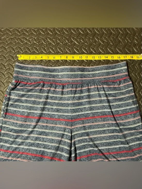 Women’s Peace Love Joy Pajama Set With Wide Leg Pants Blue & Stripes XL - Picture 7 of 10